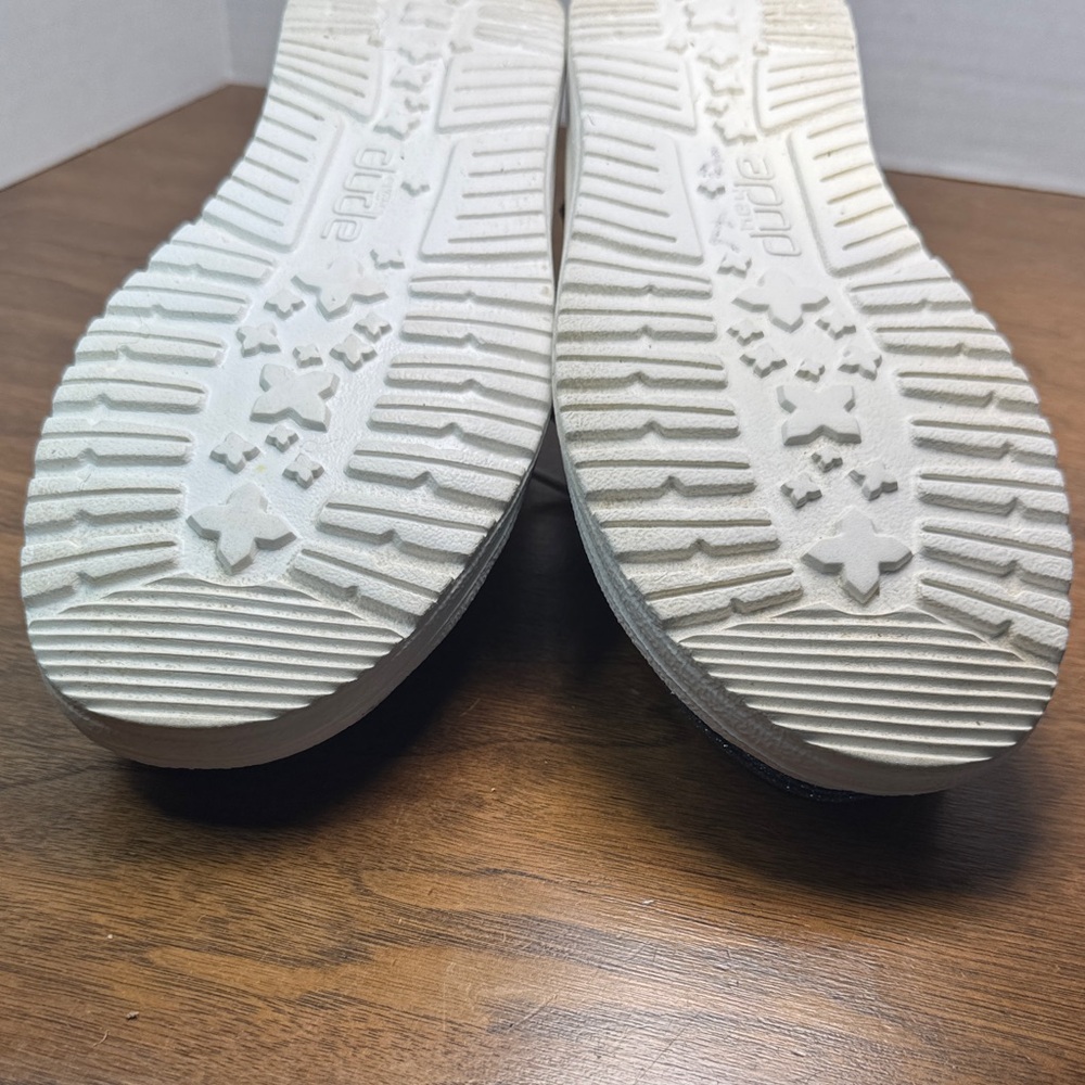 Hey Dude Womens Wendy Metallic Silver Sparkle Slip-on Shoes, Charcoal sz 6 - Picture 14 of 14